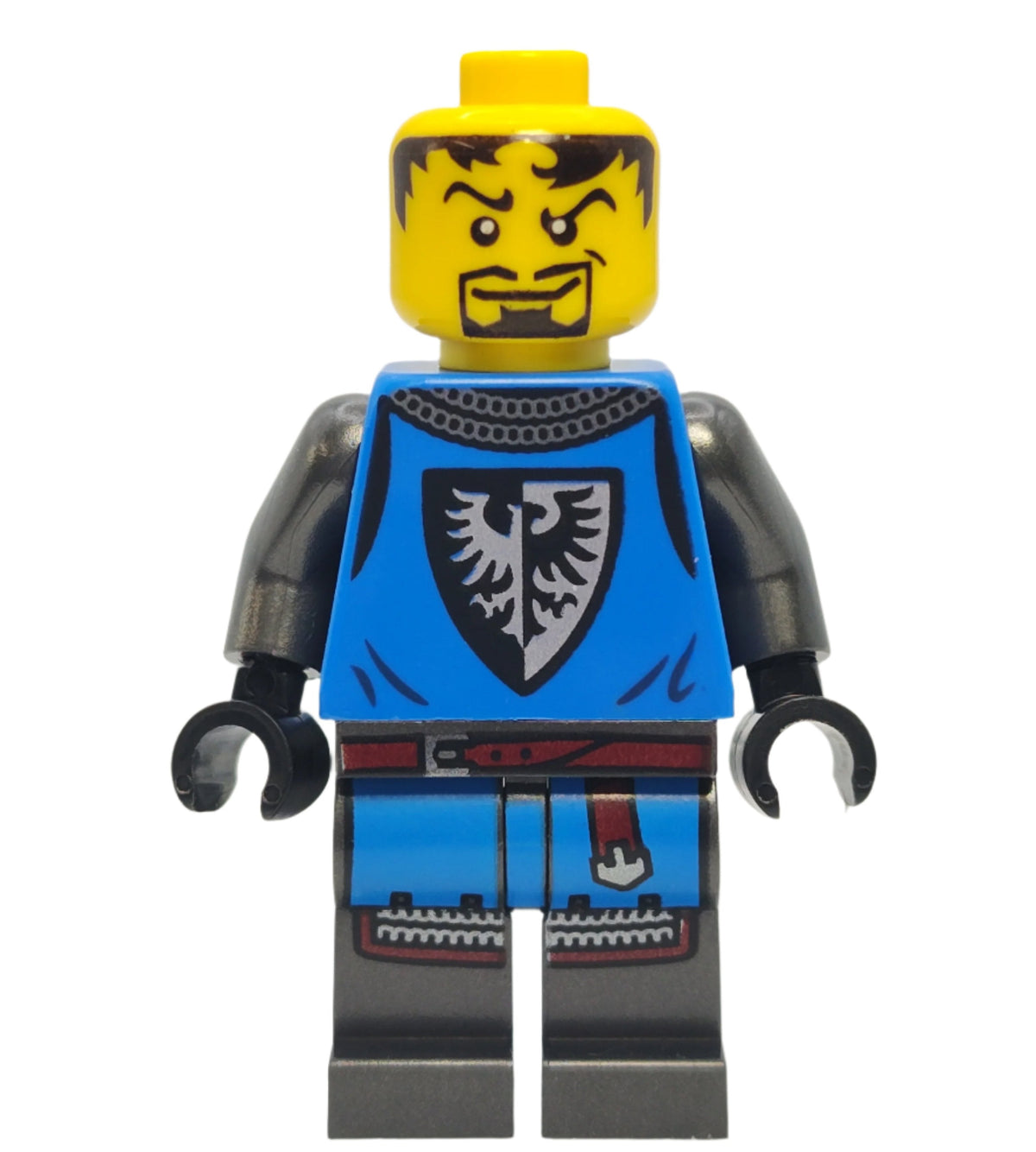 Modern Black Falcon Knight with Black Slit Helmet, abcastle003 - LEGO® Castle Minifigure