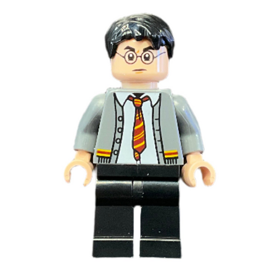 Harry Potter - Dark Bluish Gray Gryffindor Cardigan Sweater Open over Shirt without Wrinkles, hp396