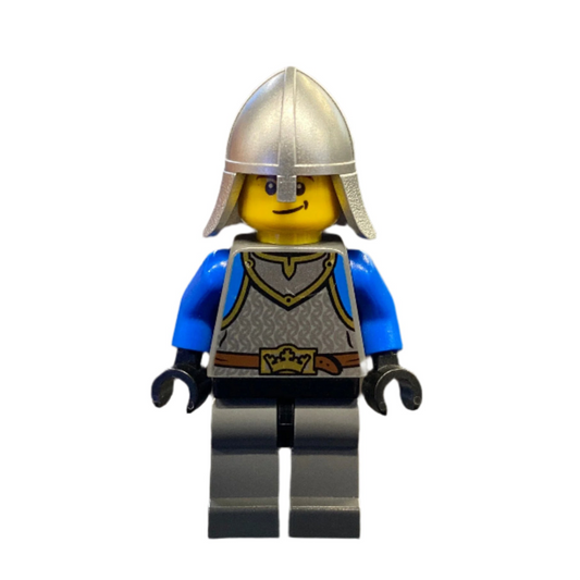 King's Knight Scale Mail, Crown Belt, Helmet with Neck Protector, Smirk, cas536