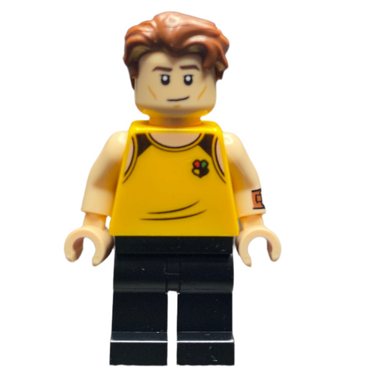 Cedric Diggory - Bright Light Orange Hufflepuff Tank Top, Water Bubble over Mouth, hp507
