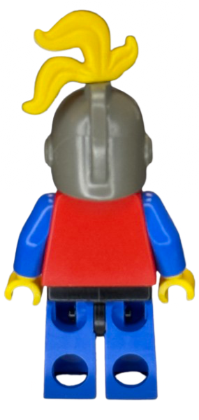 Breastplate - Red with Blue Arms, Blue Legs with Black Hips, Dark Gray Grille Helmet, Yellow Plume, cas191