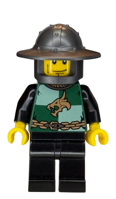 Kingdoms - Dragon Knight Quarters, Helmet with Broad Brim, Vertical Cheek Lines, cas465