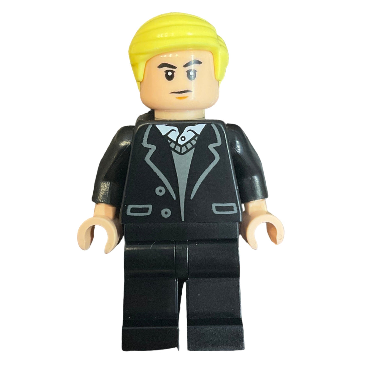 Draco Malfoy - Black Suit, Dark Bluish Gray Sweater, hp532