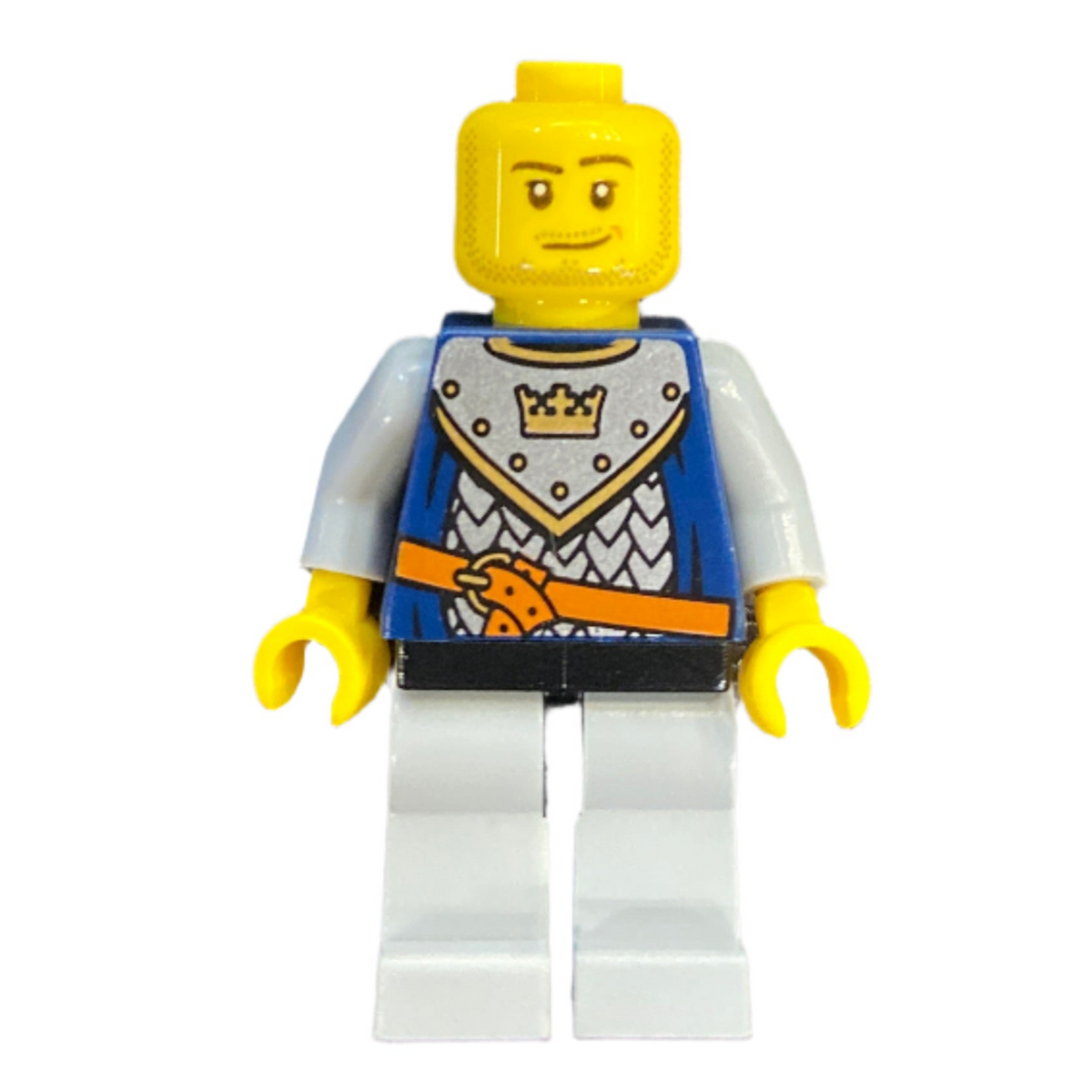 Fantasy Era - Crown Knight Scale Mail with Crown, Breastplate, Helmet with Broad Brim, Smirk and Stubble Beard, cas387