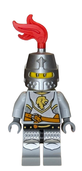 Kingdoms - Lion Knight Breastplate with Lion Head and Belt, Helmet Closed, Smirk and Stubble Beard, cas440