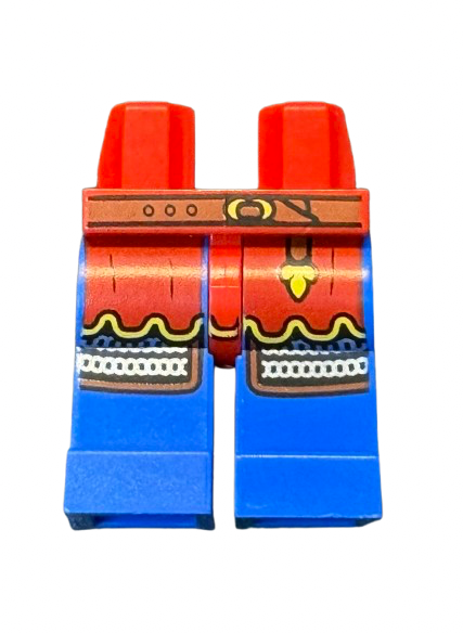 Hips and Blue Legs with Red Surcoat, Reddish Brown Belt and Silver Chain Mail Pattern, Part# 970c07pb13