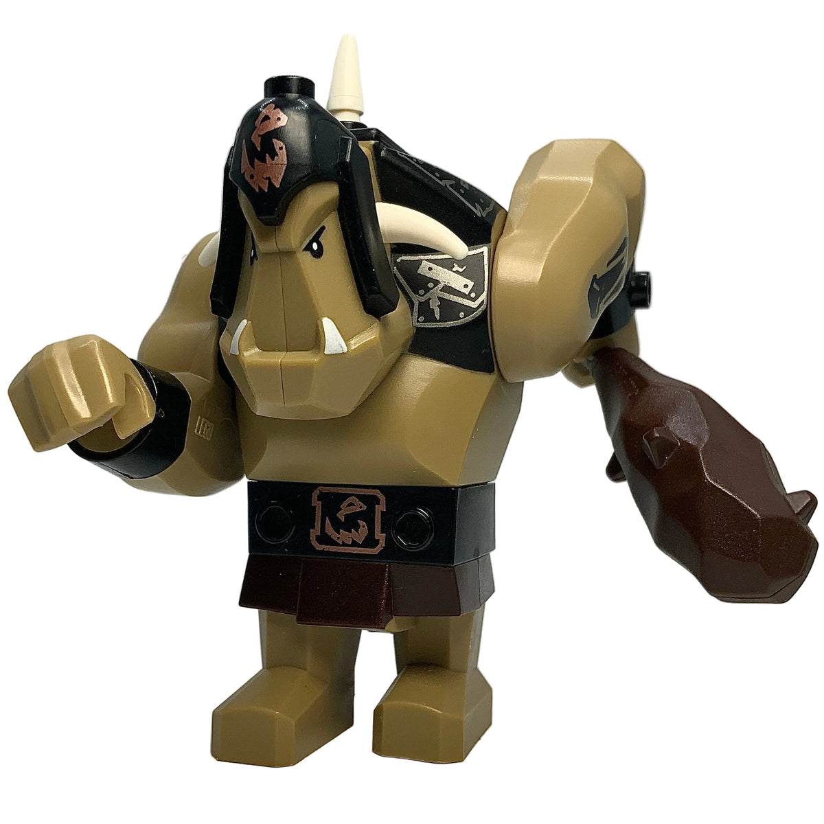 Fantasy Era, Troll, Dark Tan with Black Armor, cas423 - LEGO® Castle Minifigure