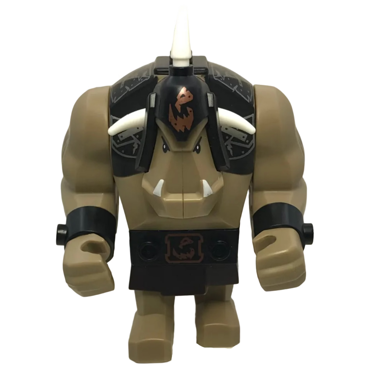 Fantasy Era, Troll, Dark Tan with Black Armor, cas423 - LEGO® Castle Minifigure