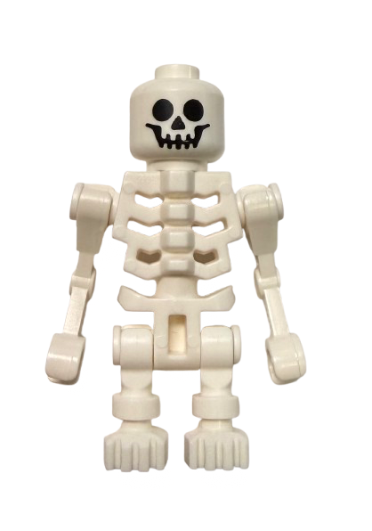 Skeleton with Standard Skull, Angular Rib Cage, Mechanical Arms, gen066 - LEGO® Castle