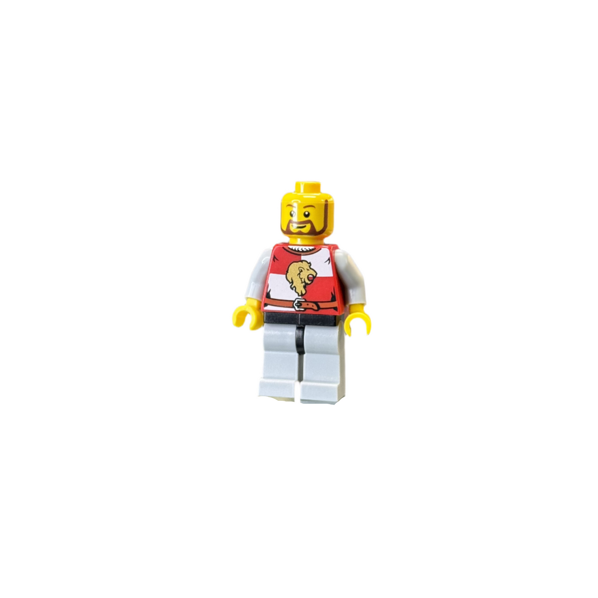 Kingdoms - Lion Knight Quarters, Helmet with Fixed Grille, Brown Beard Rounded, cas444