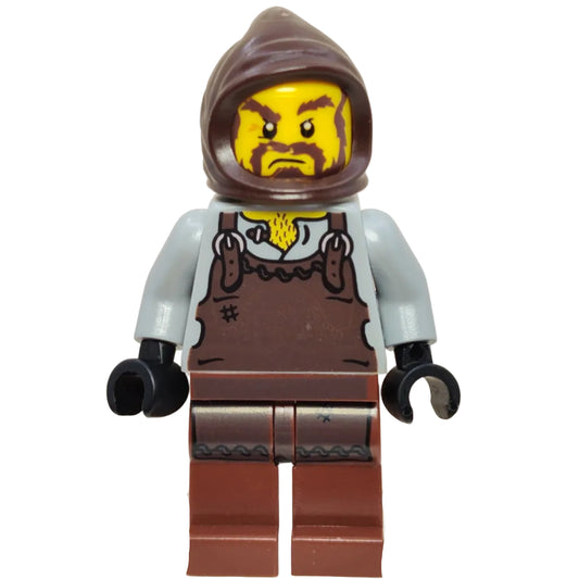 Blacksmith with Dark Brown Apron , cas492 - LEGO® Castle Minifigure