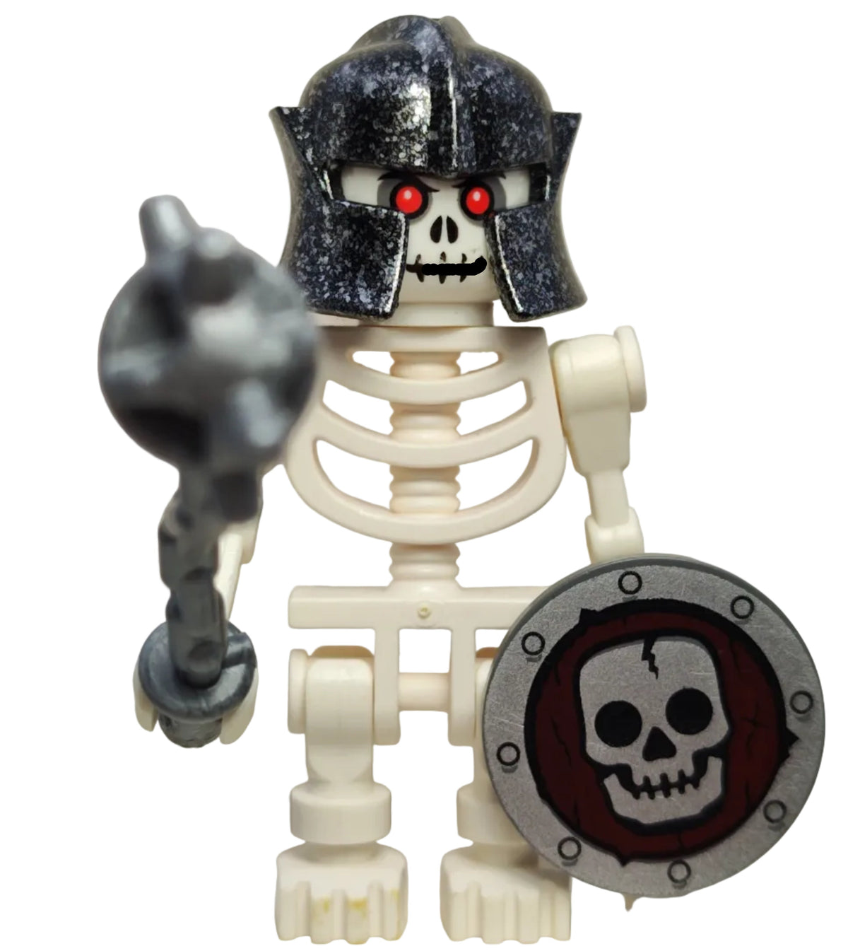 Fantasy Era, Skeleton Warrior 3, White, Speckled Helmet, cas329 - LEGO® Castle Minifigure