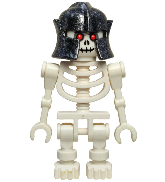Fantasy Era, Skeleton Warrior 3, White, Speckled Helmet, cas329 - LEGO® Castle Minifigure