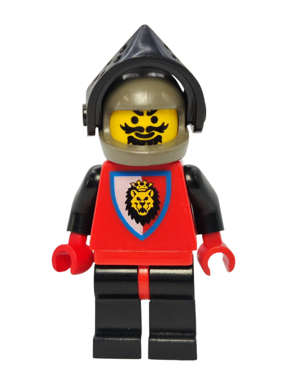Fright Knights, Dark Gray Helmet with Black Visor, Lion Crest, cas551 - LEGO® Castle Minifigure