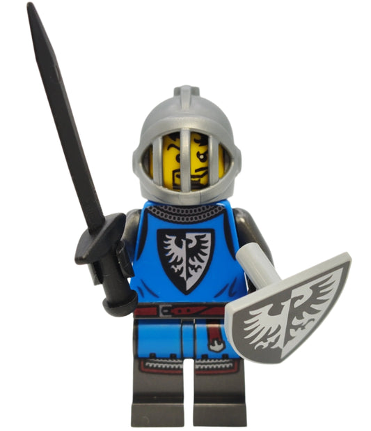 Modern Black Falcon Soldier with Grille Helmet, abcastle004 - LEGO® Castle Minifigure