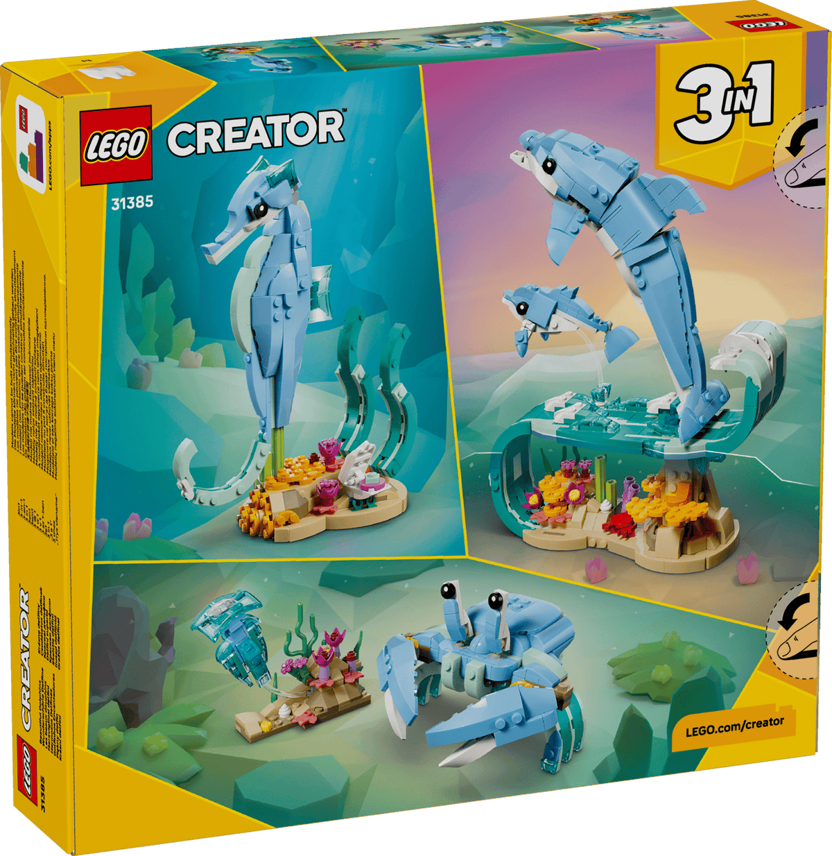 LEGO Creator Sea Animals: Beautiful Dolphins 3in1 Set (31385)