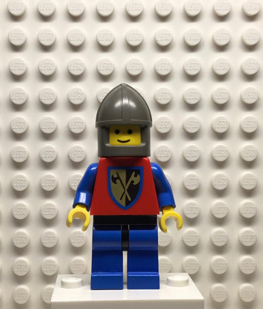 Crusader-Axe, Blue Legs with Black Hips, Dark Gray Chin-Guard, cas107