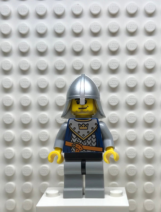 Fantasy Era, Crown Knight Scale Mail with Crown, Helmet with Neck Protector, Smirk and Stubble Beard, cas342