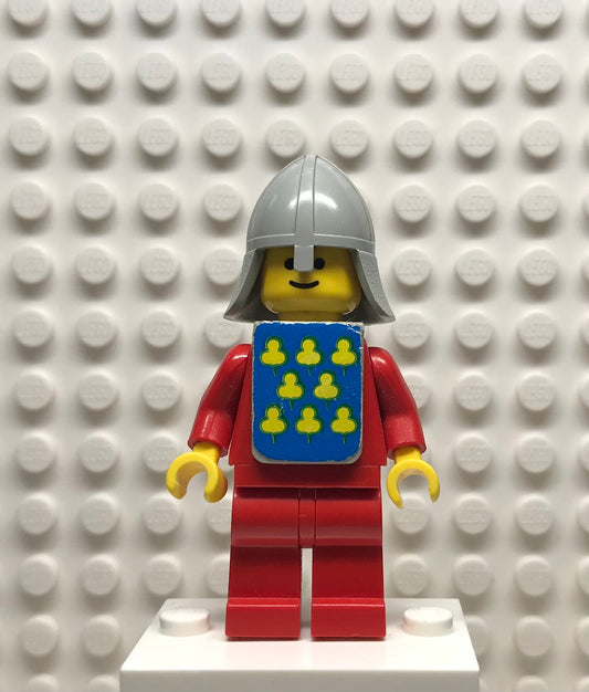 Classic Yellow Castle Knight Red - with Vest Stickers, cas088s