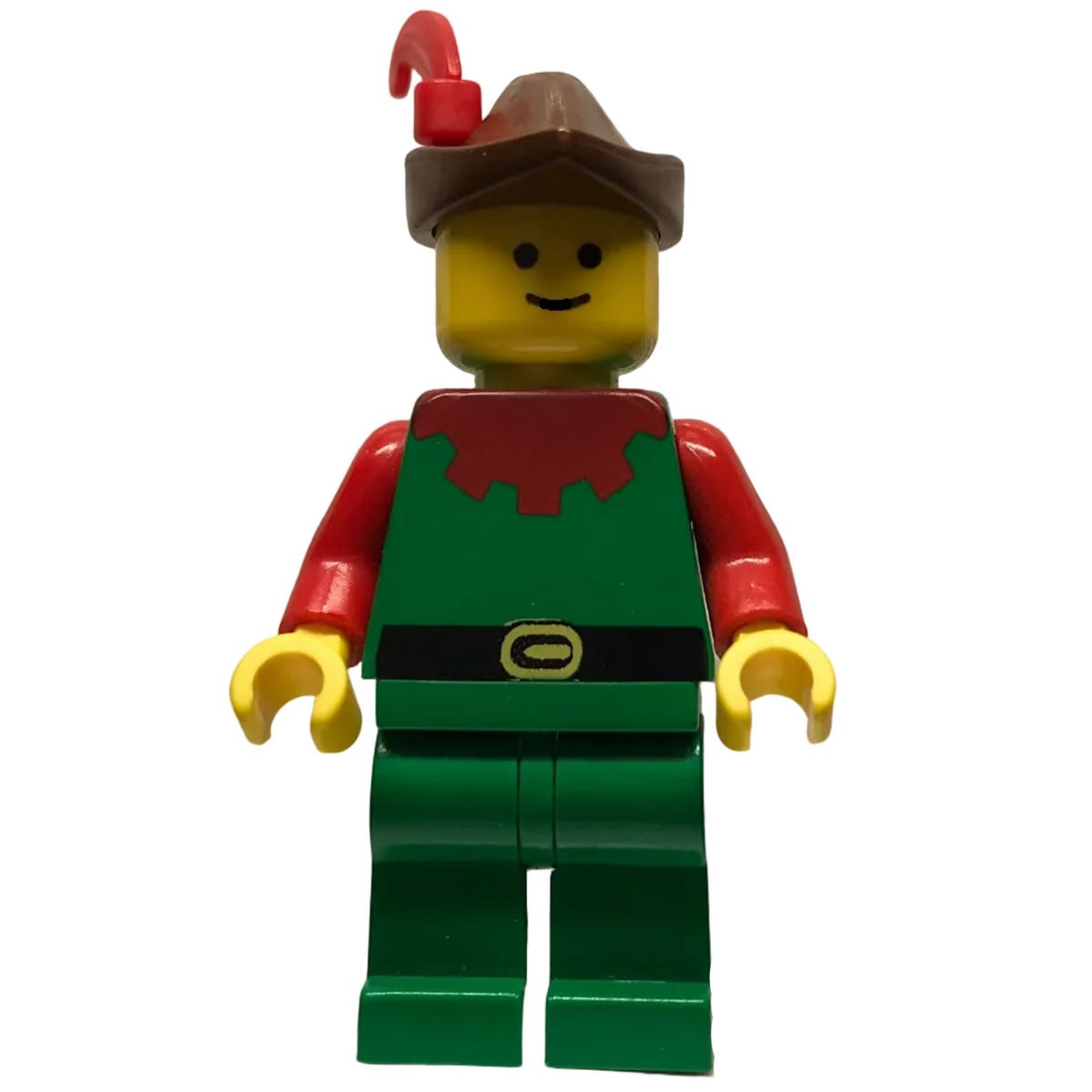 Forestman, Red, Brown Hat, Red Feather, cas139 - LEGO® Castle Minifigure