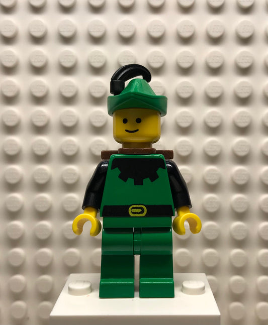 Forestman, Black, Green Hat, Black Feather, D-Basket, cas131a